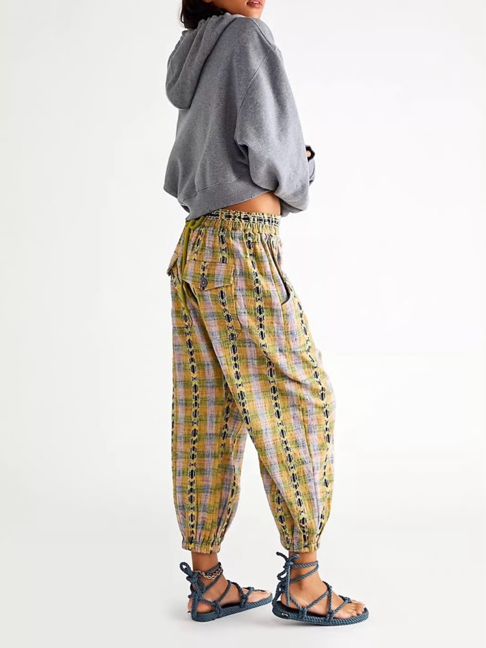 FREE PEOPLE desert  heat pants large l boho casual baggy gauze